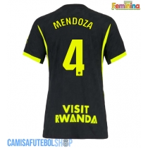 Camisa de time de futebol Atletico Madrid Rodrigo Mendoza #4 Replicas 2º Equipamento Feminina 2026-27 Manga Curta